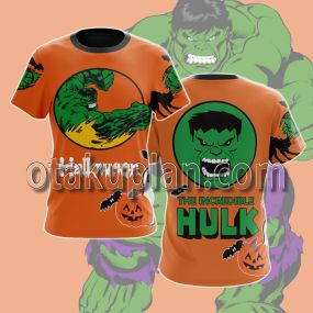 Halloween The Incredible Hulk Pumpkin Orange T-shirt