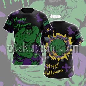 Halloween The Incredible Hulk Purple T-shirt