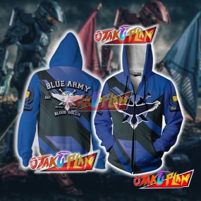 Halo - Blue Team New Unisex Zip Up Hoodie Jacket