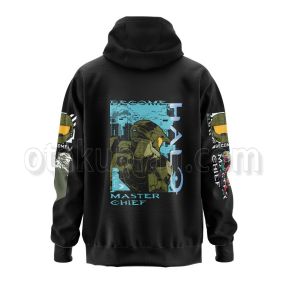 Halo Master Chief Pattern Graphic Style Streetwear Zip Up Hoodie
