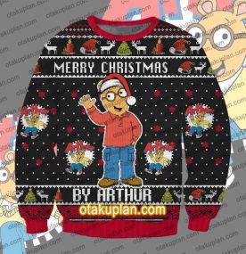 Happy Holidays Arthur 3D Print Ugly Christmas Sweatshirt