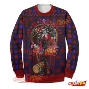Harley Quinn 3D Print Ugly Christmas Sweatshirt
