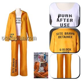 Harley Quinn Suicide Squad Prison Uniform Cosplay Costume