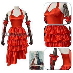 Harley Quinn Suicide Squad Red Dress Cosplay Costume