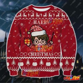 Harry Potter 3D Print Ugly Christmas Sweatshirt V3