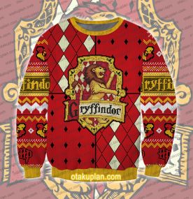 Harry Potter Gryffindor 3D Printed Ugly Christmas Sweatshirt