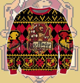 Harry Potter Gryffindor 3d Printed Ugly Christmas Sweatshirt