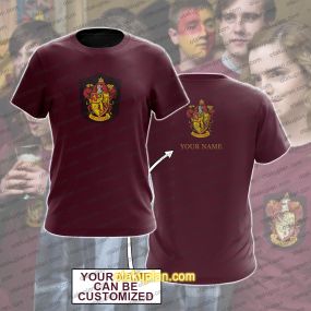 Harry Potter Gryffindor Hermione Granger Red Custom Name T-shirt