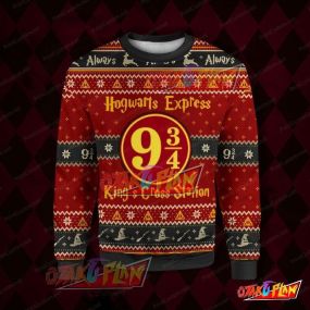 Harry Potter Hogwarts Express 3D Print Ugly Christmas Sweatshirt