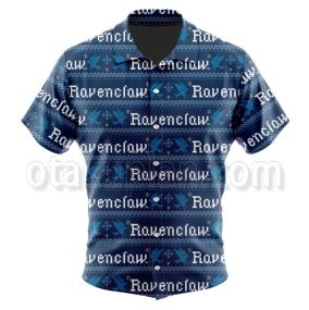 Harry Potter Hogwarts Ravenclaw Eagle Emblem Button Up Hawaiian Shirt