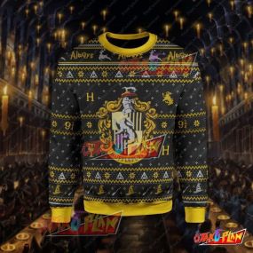 Harry Potter Hufflepuff 3D Print Ugly Christmas Sweatshirt V2
