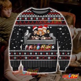 Harry Potter Knitting Pattern 3D Print Ugly Christmas Sweatshirt V2