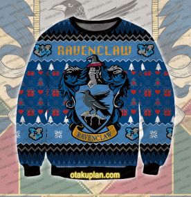 Harry Potter Ravenclaw House Pattern Ugly Christmas Sweatshirt