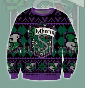 Harry Potter Slytherin 3d Printed Ugly Christmas Sweatshirt