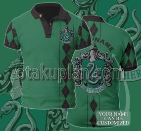 Harry Potter Slytherin Custom Name Polo Shirt