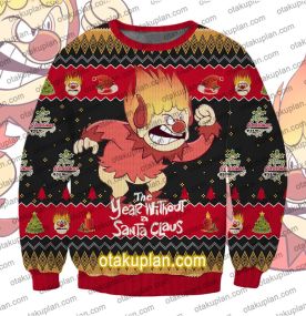 Heat Miser The Year Without A Santa Claus 3D Print Ugly Christmas Sweatshirt