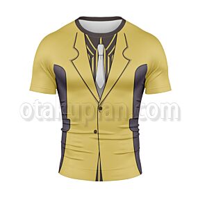 High Card Oldman Finn Yellow Cosplay Short Sleeve Compression Shirt