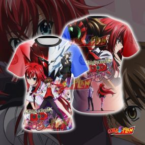 High School DxD White And Red T-shirt
