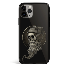 Hiphop Skull Tempered Glass iPhone Case