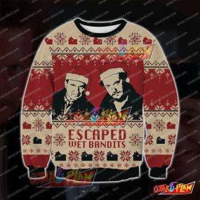 Home Alone Escaped Wet Bandits V2 3D Print Ugly Christmas Sweatshirt