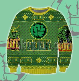 Hulk Logo 3d Printed Ugly Christmas Sweatshirt