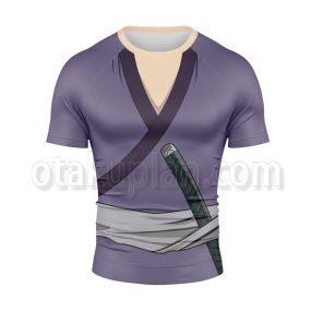 Hunter Hazama Nobunaga Purple Short Sleeve Compression Shirt