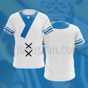 Hunter Hunter Aizakku Netero White Blue Taoist Robe Cosplay T-Shirt