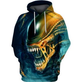 Hybrid Metal Alien Hoodie / T-Shirt