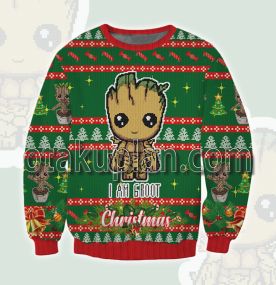 I Am Groot 3D Printed Ugly Christmas Sweatshirt