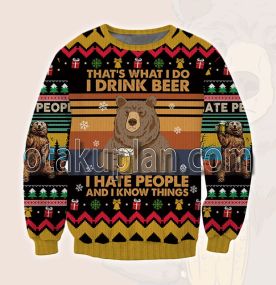 I Hate People 3D Printed Ugly Christmas Sweatshirt