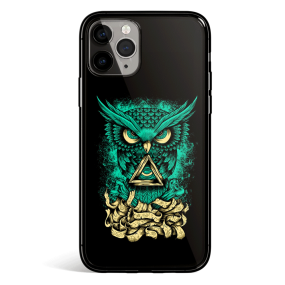 Illuminati Owl Tempered Glass iPhone Case