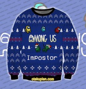 Impostor Among Us 3D Printed Ugly Christmas Sweatshirt