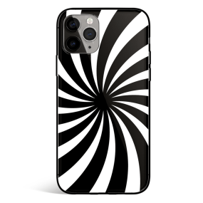 Infinite Spiral Thick Tempered Glass iPhone Case