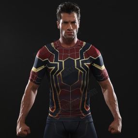 Infinity War Parker Short Sleeve Compression Shirt For Men