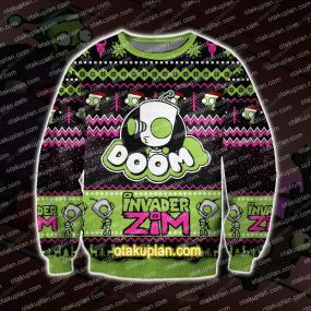 Invader Zim 3D Print Ugly Christmas Sweatshirt