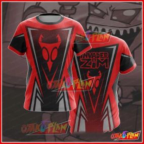 Invader Zim Black And Red V4 T-shirt