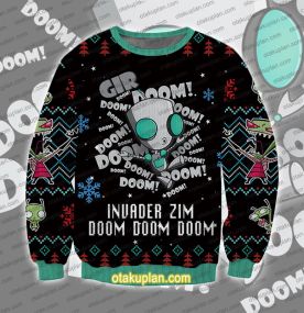 Invader Zim Doom Doom Doom Ugly Christmas Sweatshirt