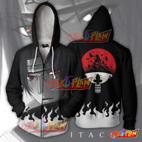 Anime Itachi Uchiha Zip Up Hoodie Jacket
