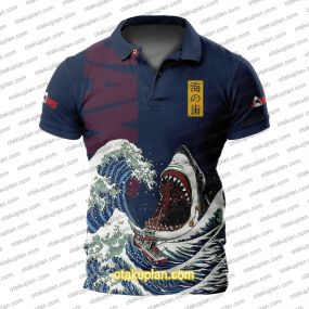 Jaws Kanagawa Wave Polo Shirt