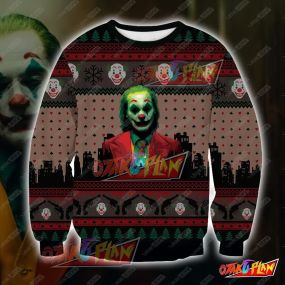 Joker 3D Print Ugly Christmas Sweatshirt