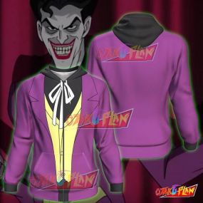 Joker Cosplay Zip Up Hoodie