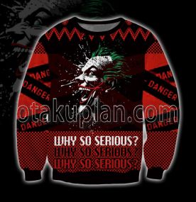 Joker Why So Serious 3D Printed Ugly Christmas Sweatshirt