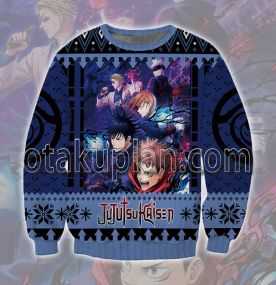 Anime Blue 3D Printed Ugly Christmas Sweatshirt