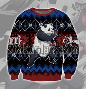 Anime CLear File Panda Red 3D Printed Ugly Christmas Sweatshirt