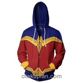 Justice League Wonder Woman Cosplay Zip Up Hoodie