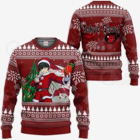 Ken Kaneki Santa Ugly Christmas Sweater Tokyo Ghoul Hoodie Shirt