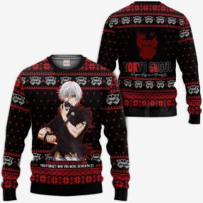 Ken Kaneki Ugly Christmas Tokyo Ghoul Xmas Hoodie Shirts