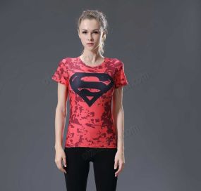 Kent Gym Red Compression Shirt For Women