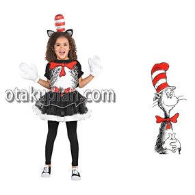 Kids Dr Seuss Cat In The Hat Outfits Cosplay Costume