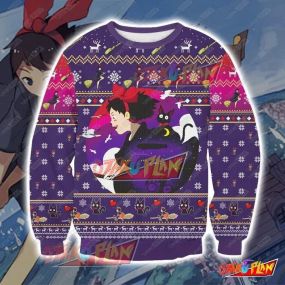 Kiki's Delivery Service 3D Print Ugly Christmas Sweatshirt